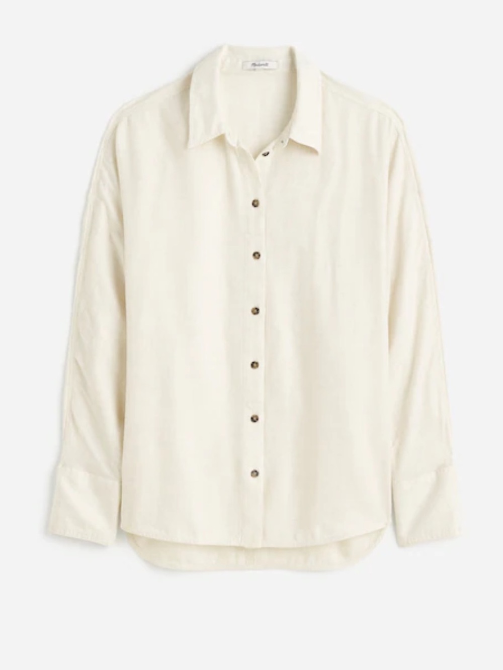 Madewell Heathered Flannel Dolman Button-Up Shirt size small NWT